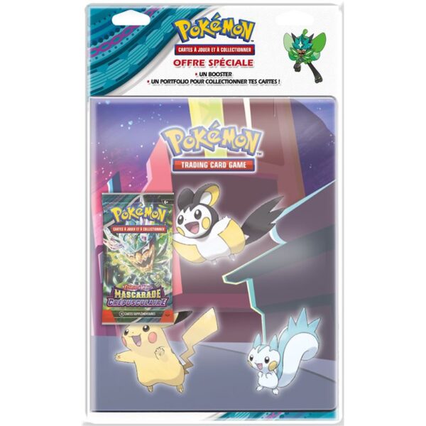Portfolio Pokémon + 1 booster Mascarade Crépusculaire