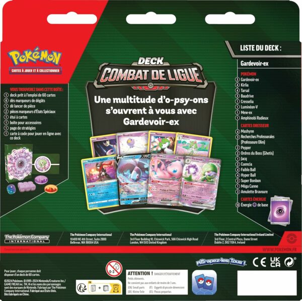 Deck Combat de Ligue Gardevoir-ex (1 Deck prêt à l’Emploi de 60 Cartes Contenant Gardevoir-ex et Mew-ex) – Image 2