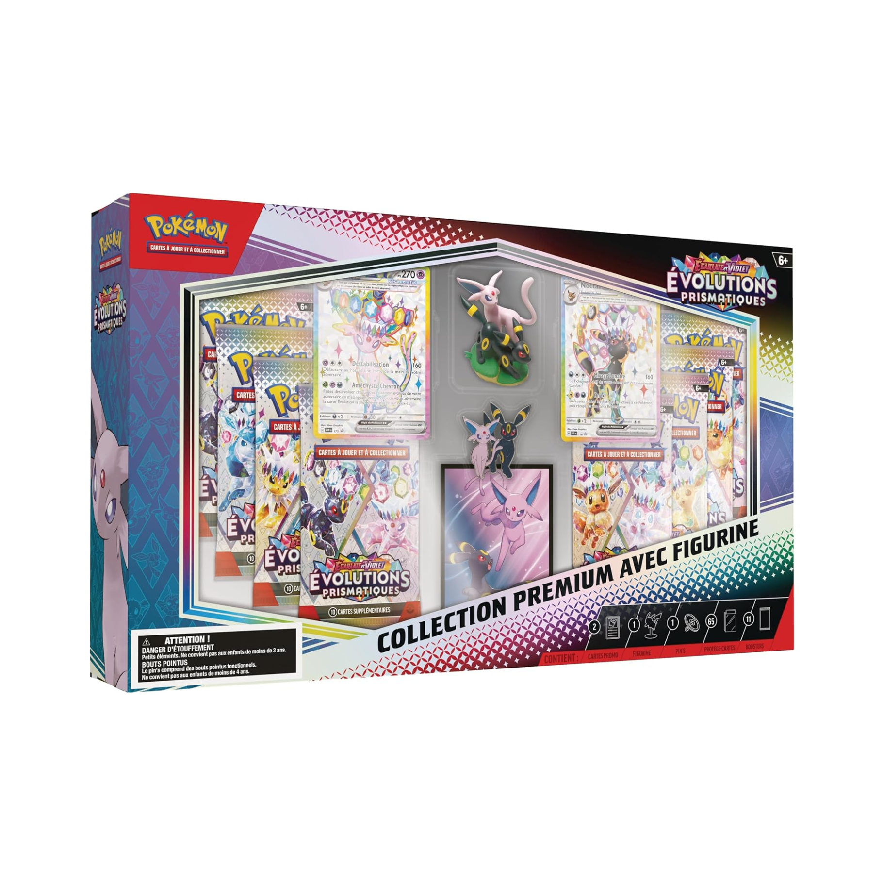 coffret collection premium avec figurine évolutions prismatiques